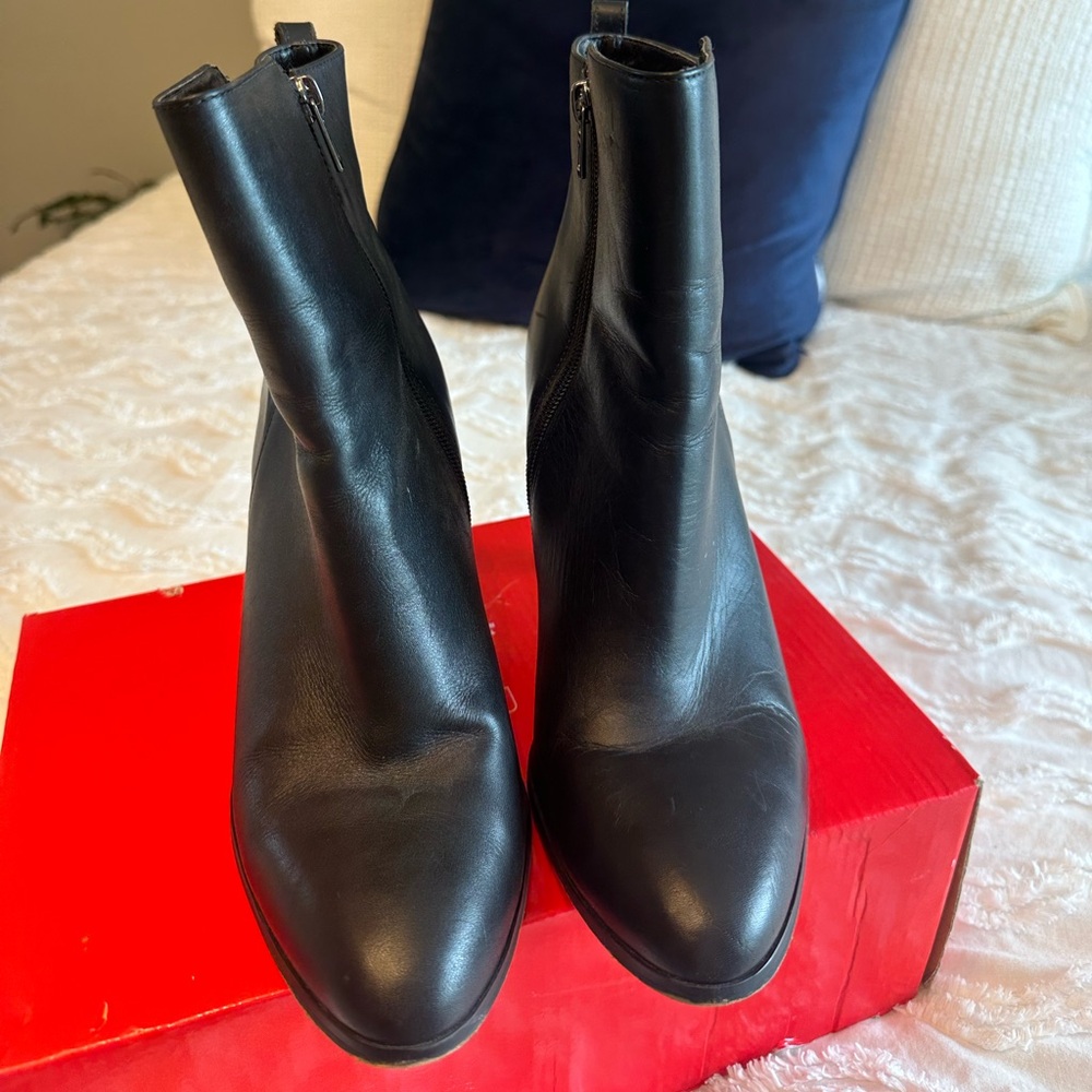 Coach Black Leather Ankle Booties